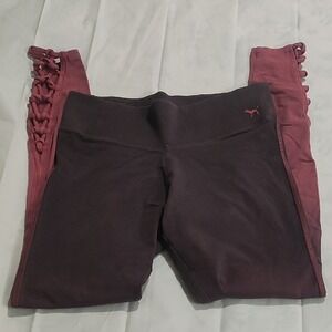PINK‎ Victoria's Secret Brown Leggings with Stylish Side Accents Size S